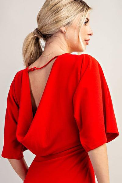 Most Valuable Draped Back Dress