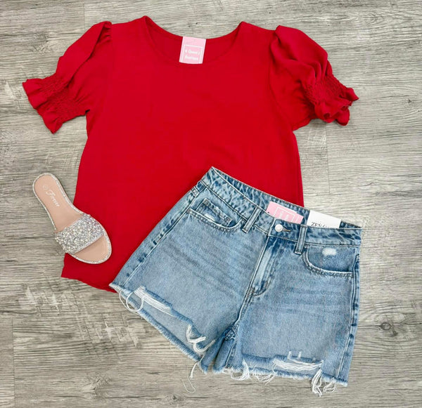 American Girl Smocked Top