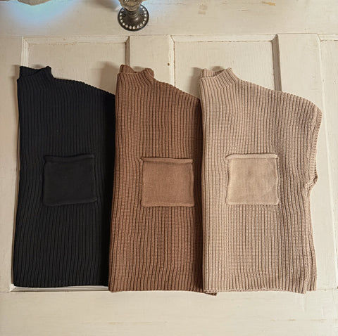Cafe Cutie Mock Neck Crop Sweater