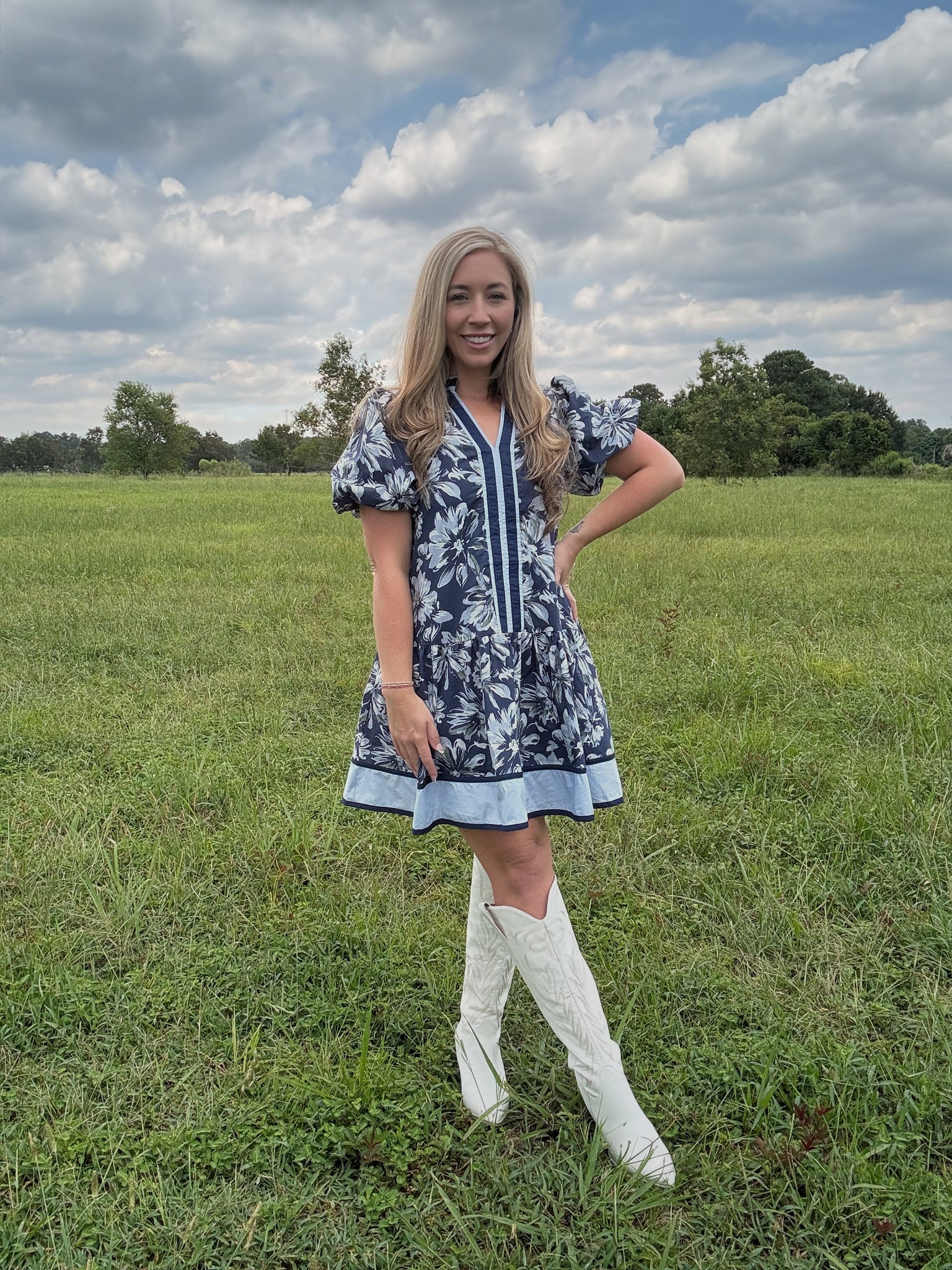 Charming Views Floral Print Dress
