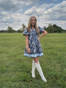 Charming Views Floral Print Dress
