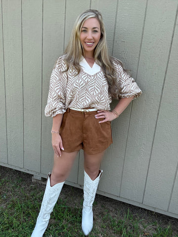 Modern Muse Boho Top- Taupe