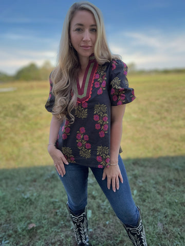 Tucson Sunsets Floral Top