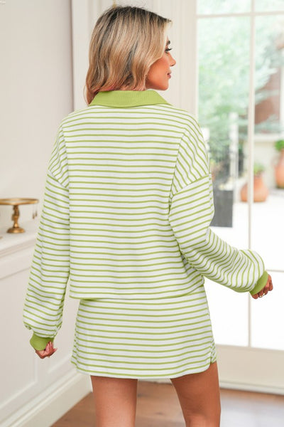 Road Trip Striped Skort Set