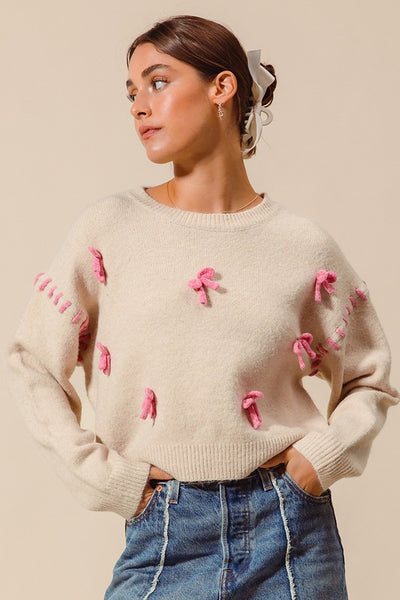 Put A Bow On It Embellished Sweater