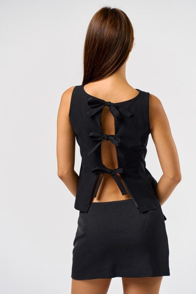 Top Knotch Bow Back Peplum Top