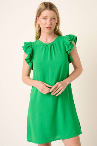 Midsummer Nights Ruffle Sleeve Dress