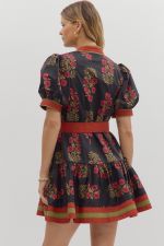Country Charm Floral Print Dress
