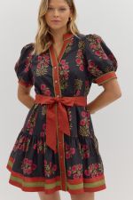 Country Charm Floral Print Dress