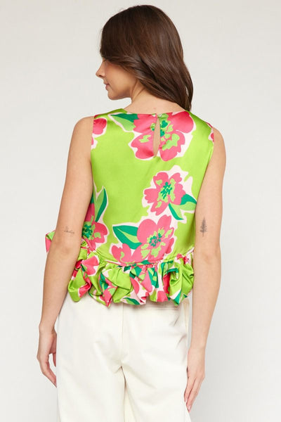 So Easy To Love Floral Satin Top