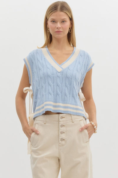 Total Crush Side Bow Sweater Vest