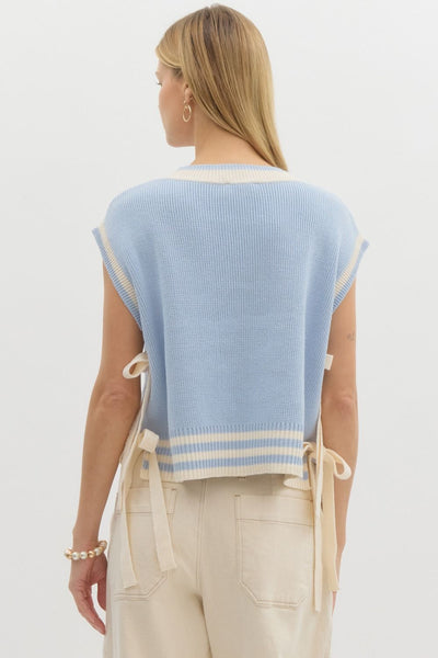 Total Crush Side Bow Sweater Vest