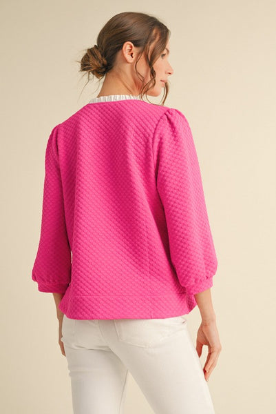 Glamour Girl Textured Bow Top