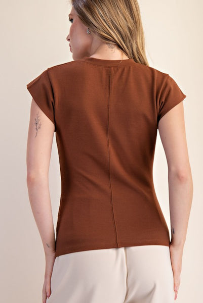 Limitless Rustic Knit Top- Camel