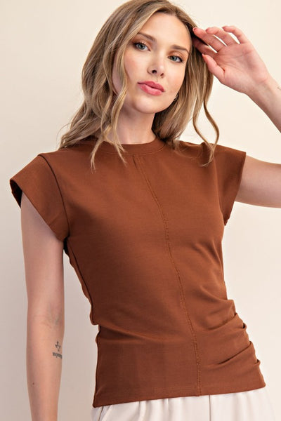 Limitless Rustic Knit Top- Camel
