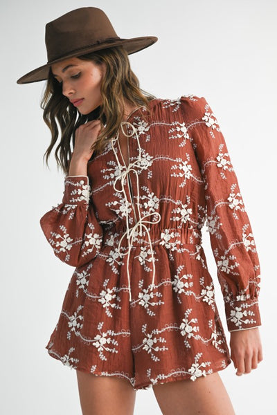Rosie Daydream Embroidered Romper