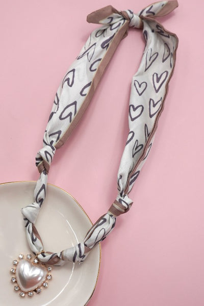 Printed Scarf Charm Necklace