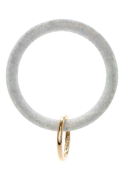 Glitter Silicone Bracelet Key Chain
