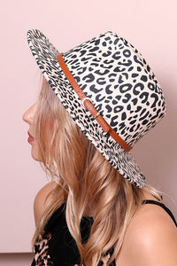 Leopard Pattern Fedora Hat