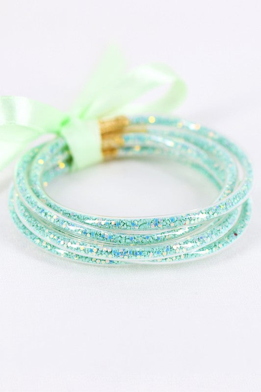 Colorful Confetti Sequin Tube Bangles