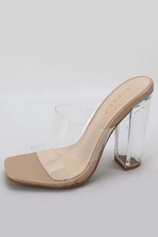 Dance The Night Away Clear Strap Heels