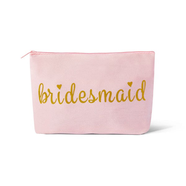 Bridesmaid Pink Canvas Makeup Bag