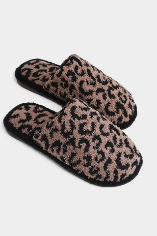 Leopard Print Soft Slippers