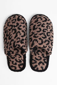 Leopard Print Soft Slippers