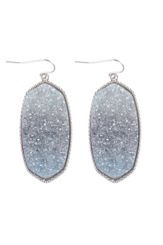 Shine Bright Druzy Oval Earrings