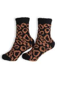 Cozy Days Ahead Leopard Socks