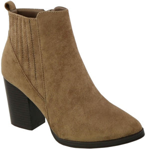 Crushing On Cute Taupe Suede Booties