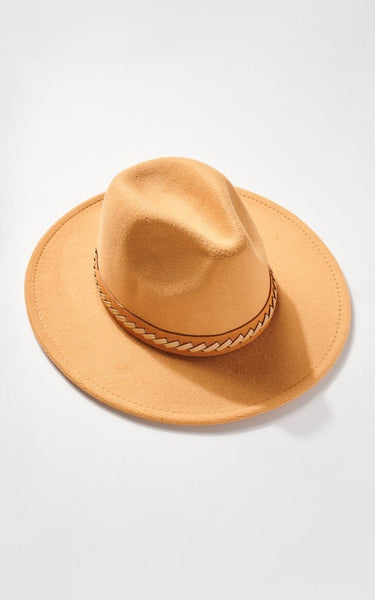 Class Act Braided Leather Strap Hat