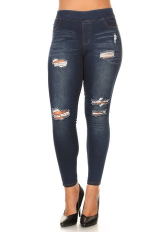 Plus Size Denim Ripped Jeans