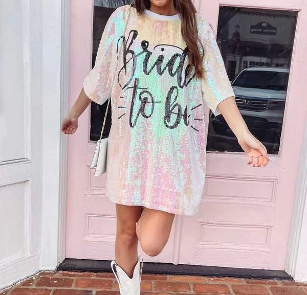 Bride To Be Sequin Dress