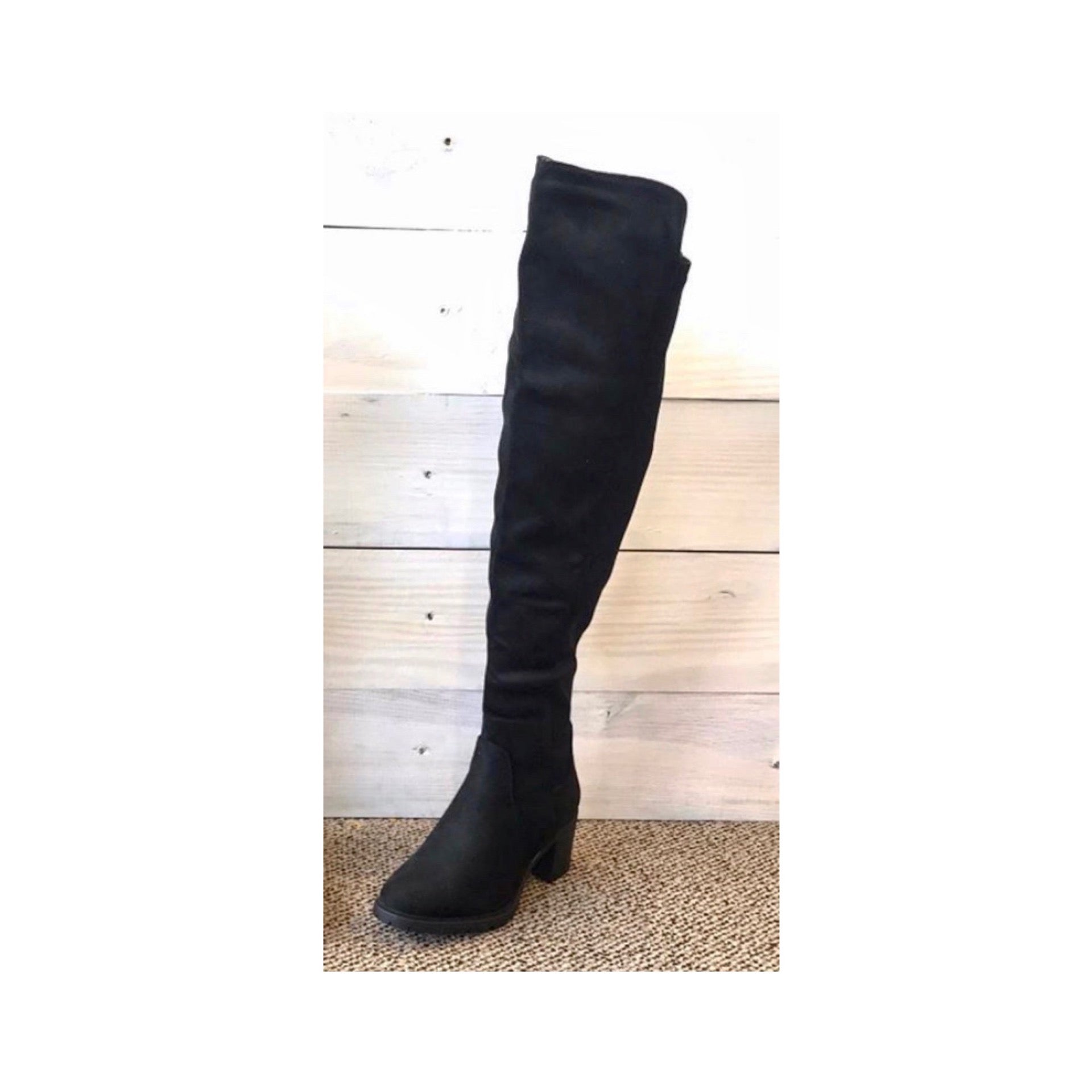 Suede Tall Over the Knee Boots